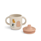 Liewood tasse d'apprentissage en silicone Neil cats & dogs/sandy LW13060