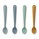Liewood lot de 4 cuillères Siv blue multi mix LW14513