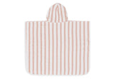 Jollein Poncho de Bain Stripe Éponge - wild rose - GOTS 533-550-67099