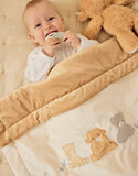 Noukie's Fluffy, Orso & Lily couverture brodée écrue 75x100cm en Veloudoux® BB2550.42