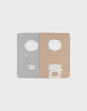 Noukie's bavoir en éponge beige & kaki (lot de 2) BB2550.30