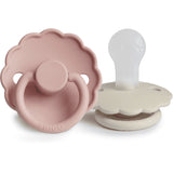 FRIGG Sucette Daisy Blush/Cream silicone 0-6 mois lot de 2   75221414