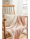 Noukie's couverture 75x100cm coton bio/sherpa rose poudré BB2427.44