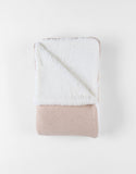 Noukie's couverture 75x100cm coton bio/sherpa rose poudré BB2427.44