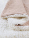 Noukie's couverture 75x100cm coton bio/sherpa rose poudré BB2427.44