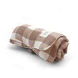 Babyshower matelas à langer nomade knot vichy caramel CKXLVCM