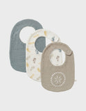 Noukie's lot de 3 bavoirs coton bio Plumes de lune BB2660.21