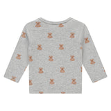 A Tiny Story t-shirt manches longues light grey melange imprimé oursons TIN25429631