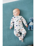 Noukie's Pyjama 1 pièce imprimé éléphants en jersey, écru Z2433132