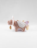 Noukie's peluche d'activités Popsie en Veloudoux® et mousseline de coton rose poudré N2311.45