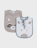 Noukie's Raku, Lino & Pico bavoirs en éponge (lot de 2) BB2650.30