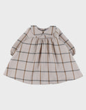 Noukie's robe en coton à carreaux beige Z2559081