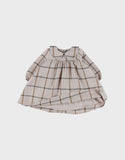 Noukie's robe en coton à carreaux beige Z2559081