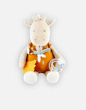 Noukie's Peluche d'activités Tiga en Veloudoux et mousseline de coton BIO, beige/ocre N2113.45