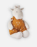 Noukie's Peluche medium Tiga en veloudoux et mousseline de coton BIO, beige/ocre N2113.40