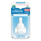 Dr. Brown's lot de 2 tétines phase 1 pour biberons col étroit 302-BEX