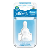 Dr. Brown's lot de 2 tétines phase 2 pour biberons col étroit 322-BEX