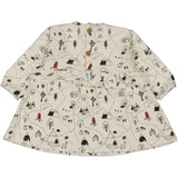 Bean's Robe Double Vague Imprimée Ecru W2213402