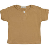 Bean's T-shirt ICECREAM Cot.Linen buttons Caramel S2324652