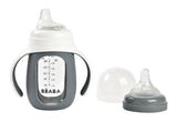Beaba Biberon verre d'apprentissage 210 ml mineral grey 913538