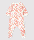 Petit Bateau pyjama bébé en coton biologique blanc MARSHMALLOW/ PAPAYE A03TG01