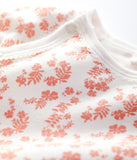 Petit Bateau pyjama bébé en coton biologique blanc MARSHMALLOW/ PAPAYE A03TG01