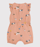 Petit Bateau Combinaison courte bébé en popeline imprimée Vintage/multico A078X 01