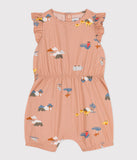 Petit Bateau Combinaison courte bébé en popeline imprimée Vintage/multico A078X 01