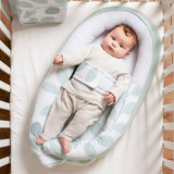 Doomoo nid pour bébé cocoon leaves aqua green CO08