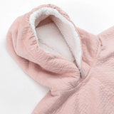 Bemini poncho de voyage 9-36m  vieux rose tetra jersey + teddy 383CADUM44HU