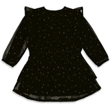 Feetje robe noire étoiles dorées 51400452