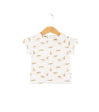 Les Petites Choses T-Shirt en jersey MAE Blanc imprimé TIGRES