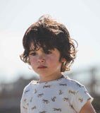 Les Petites Choses T-Shirt en jersey MAE Blanc imprimé TIGRES