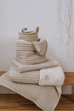 Koeka couverture de berceau gaufre/teddy Oslo sand/pebble 1015/44-020 col 240/230